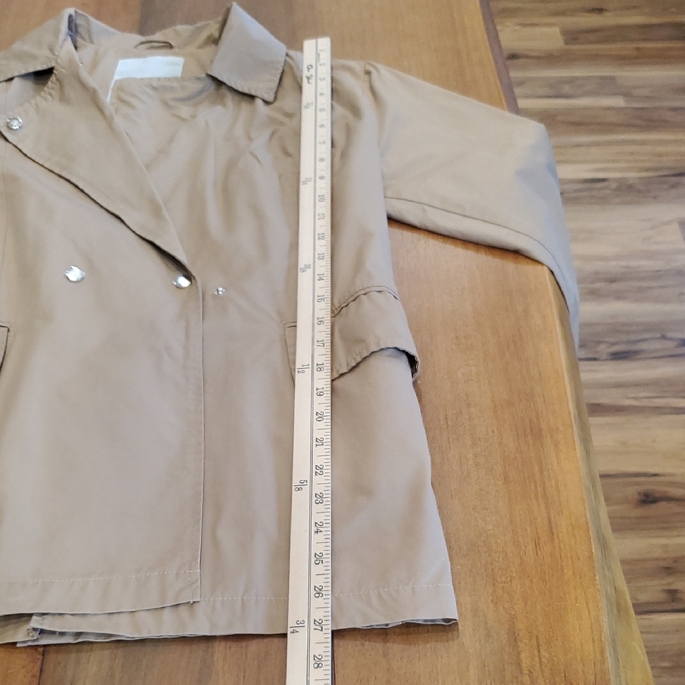 NVLT Women's Brown Waxed Cotton Trench Styke Jacket Lagenlook SZ S - Picture 12 of 16